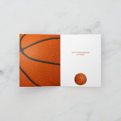あなたのカスタムメッセージシンプルバスケットボールの挨拶 カード (内部)
