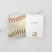あなたのカスタムメッセージシンプル野球誕生日 カード (内部)