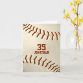 あなたのカスタムメッセージシンプル野球誕生日 カード (黄色い花)