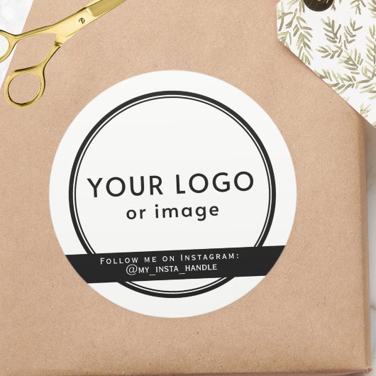 あなたのカスタムロゴとソーシャルメディアの情報 ラウンドシール