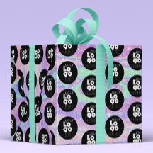 あなたのカスタムロゴ虹色グリッターラッピング紙