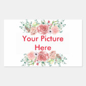 あなたのカスタム写真スクエアステッカー 長方形シール (正面)