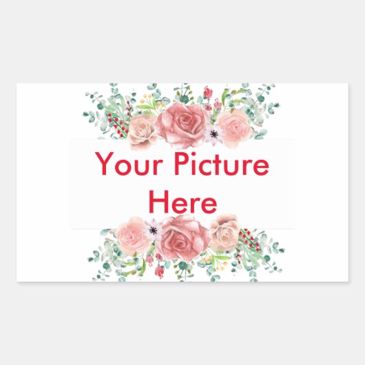 あなたのカスタム写真スクエアステッカー 長方形シール (正面)