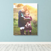 あなたのカスタム写真ポートレートラップされたキャンバスのウォールアート キャンバスプリント (インサイチュ (ウッドフロア))