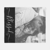 あなたのカスタム写真賛美結婚フリースブランケット フリースブランケット (正面(横))