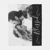 あなたのカスタム写真賛美結婚フリースブランケット フリースブランケット (正面)