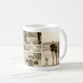 あなたのカスタム家族写真テンプレート愛を作成 コーヒーマグカップ (正面右)