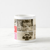 あなたのカスタム家族写真テンプレート愛を作成 コーヒーマグカップ (中央)