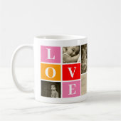 あなたのカスタム家族写真テンプレート愛を作成 コーヒーマグカップ (左)