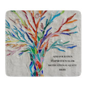 あなたのカスタム感動的引用文 カッティングボード (正面)