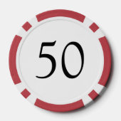 あなたのカスタム数と色のトランプのポーカーチップ ポーカーチップ (裏面)