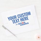 あなたのカスタム文字ここにバイデン氏・ハリス2024 長方形シール (封筒)