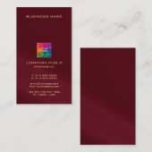 あなたのカスタム文字はこちらブルゴーニュテンプレート垂直 名刺 (正面/裏面)