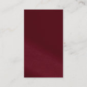 あなたのカスタム文字はこちらブルゴーニュテンプレート垂直 名刺 (裏面)