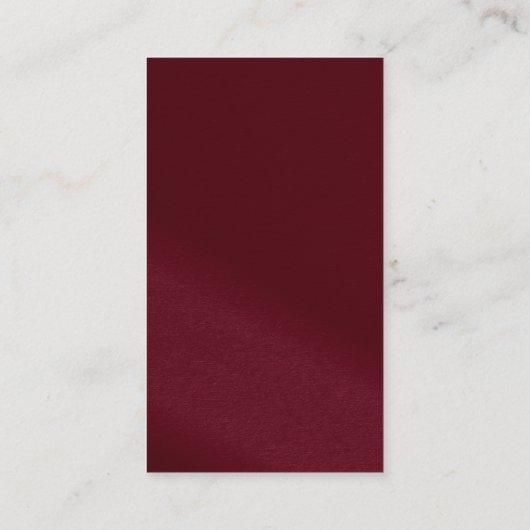 あなたのカスタム文字はこちらブルゴーニュテンプレート垂直 名刺 (裏面)