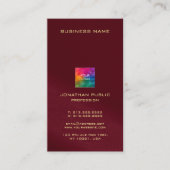 あなたのカスタム文字はこちらブルゴーニュテンプレート垂直 名刺 (正面)
