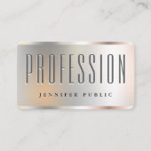 あなたのカスタム文字エレガントシルバールックテンプレート 名刺 (正面)