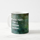 あなたのカスタム文字ダーク強烈なグランージュ コーヒーマグカップ (正面左)