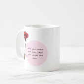 あなたのカスタム文字テディベアバレンタインデーを追加 コーヒーマグカップ (正面左)