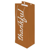 あなたのカスタム文字ハンドレターサンクフルオークレーを追加 ワインギフトバッグ (裏面アングル)