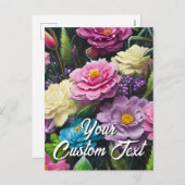 あなたのカスタム文字混合花30テンプレート シーズンポストカード (正面/裏面)