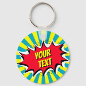 あなたのカスタム文字漫画スタイルキーチェーン キーホルダー (正面)