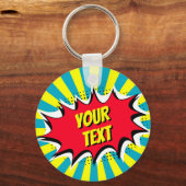 あなたのカスタム文字漫画スタイルキーチェーン キーホルダー (正面)