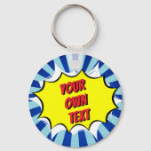 あなたのカスタム文字漫画スタイルキーチェーン キーホルダー (裏面)