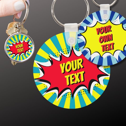 あなたのカスタム文字漫画スタイルキーチェーン キーホルダー