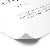 あなたのカスタム文字、シックな天のサインを追加結婚する ポスター (角)