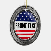 あなたのカスタム米国ボタン セラミックオーナメント (右)