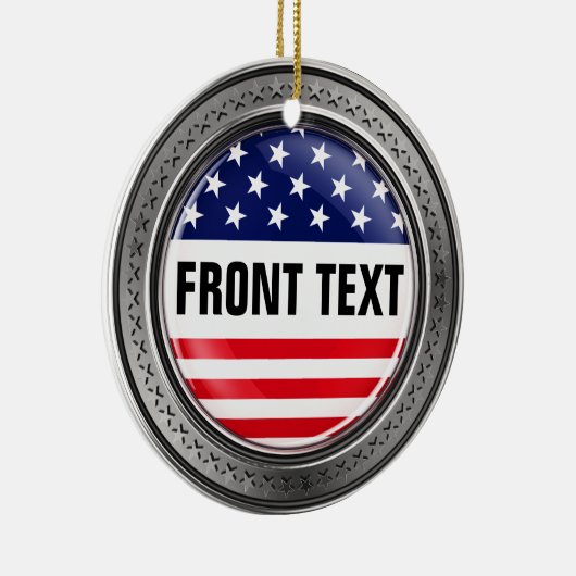 あなたのカスタム米国ボタン セラミックオーナメント (右)