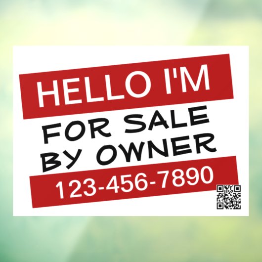 あなたのカスタム販売広告のQRコード ウィンドウサイン (シート3)