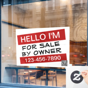 あなたのカスタム販売広告のQRコード ウィンドウサイン