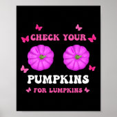 あなたのカボチャ乳がん認識度ハロウィンWo ポスター (正面)