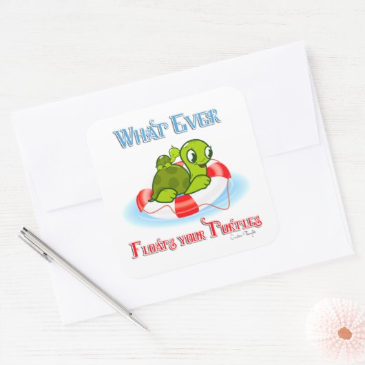 あなたのカメを浮かせるものは何でも2 スクエアシール (封筒)