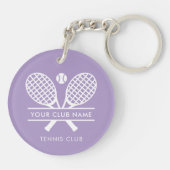 あなたのカントリークラブネームテニスチームスワッグ任意の色 キーホルダー (裏面)