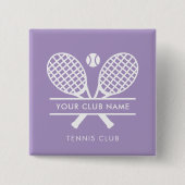 あなたのカントリークラブネームテニスチームプレーヤースワッグ 缶バッジ (正面)