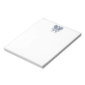 あなたのカントリークラブネームテニスラケットモチーフカスタム ノートパッド (回転)