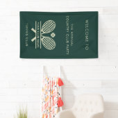 あなたのカントリークラブ名テニスチームイベントグリーン 横断幕 (インサイチュ)