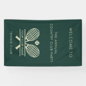 あなたのカントリークラブ名テニスチームイベントグリーン 横断幕 (横)