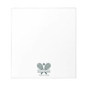 あなたのカントリークラブ名ローンテニスチームコーチ ノートパッド (正面)