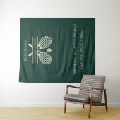 あなたのカントリークラブ名 テニスチーム イベント 緑 タペストリー (インサイチュ(横))