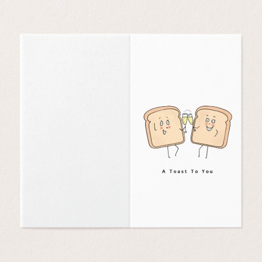 あなたのカードにトースト、トーストのスライス、応援 (外部フラット)