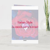 あなたのカードのために赤いバラ シーズンカード (裏面)