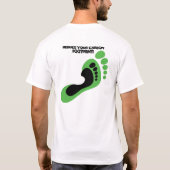 あなたのカーボン足跡のティーを減らして下さい Tシャツ (裏面)