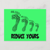 あなたのカーボン足跡を減らして下さい ポストカード (正面)
