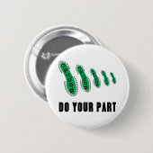 あなたのカーボン足跡を減らして下さい 缶バッジ (正面&裏面)