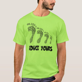 あなたのカーボン足跡を減らして下さい Tシャツ