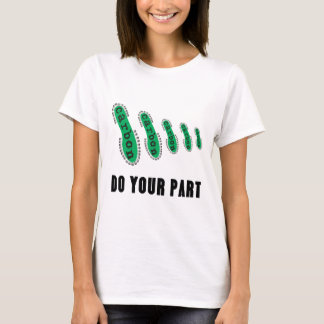 あなたのカーボン足跡を減らして下さい Tシャツ